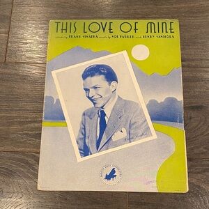 This Love of Mine Frank Sinatra Sheet Music - Lime Green & Blue Cover lot of 2